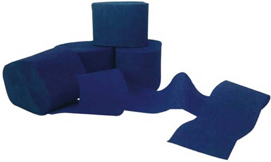 Haza Original Haza Crepe papier rol 3x navy blauw 200 x 5 cm brandvertragend Crepepapier