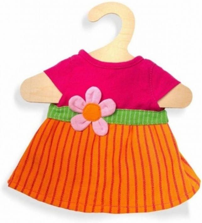 Heless poppenkleding jurk Maya roze oranje 35-45 cm