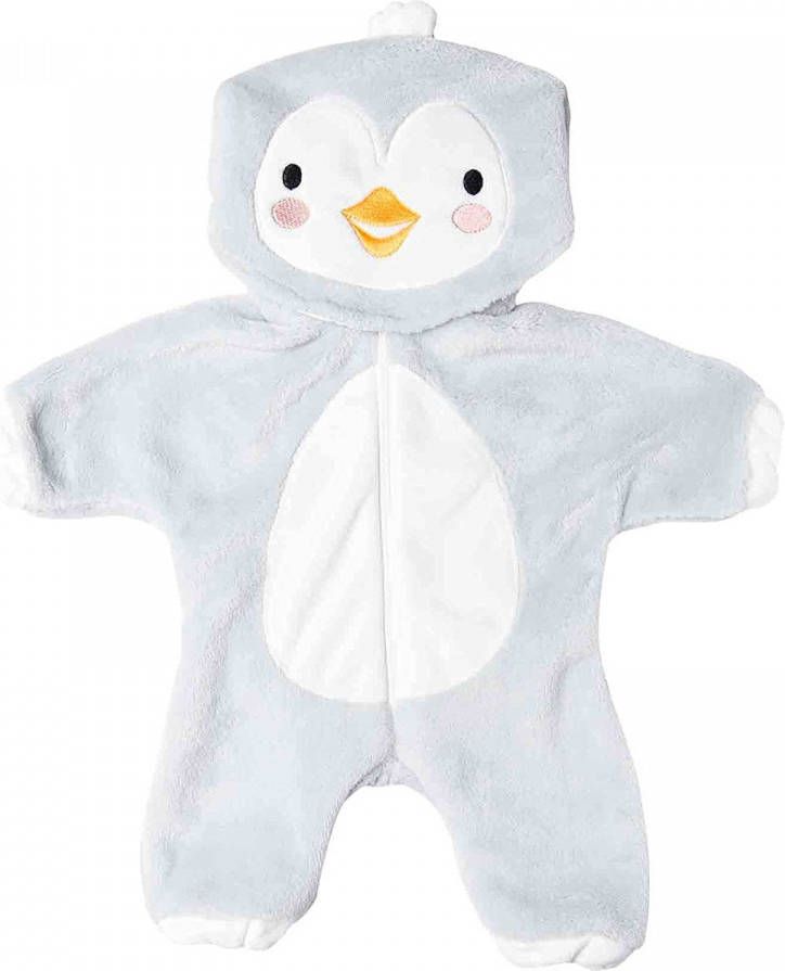 Heless poppenonesie Baby Pinguïn 35-45 cm pluche wit grijs