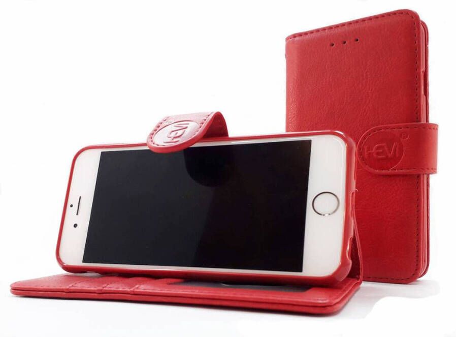 HEM Apple iPhone 12 Mini Burned Red Leren Portemonnee Hoesje Lederen Wallet Case TPU meegekleurde binnenkant- Book Case