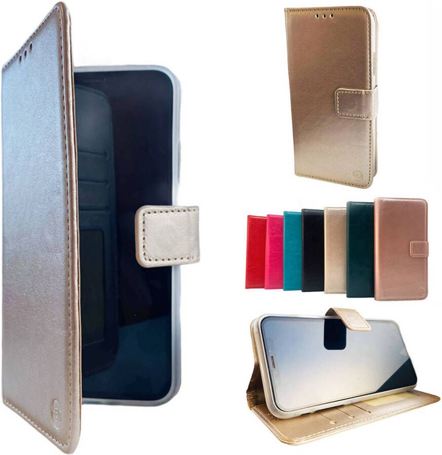 HEM Apple iPhone 12 12 Pro Gouden Wallet Book Case Boekhoesje Telefoonhoesje