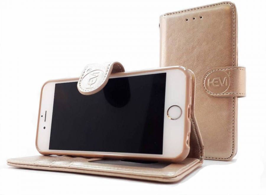 HEM Apple iPhone 12 Pro Max Golden Shimmer Leren Portemonnee Hoesje Lederen Wallet Case TPU meegekleurde binnenkant