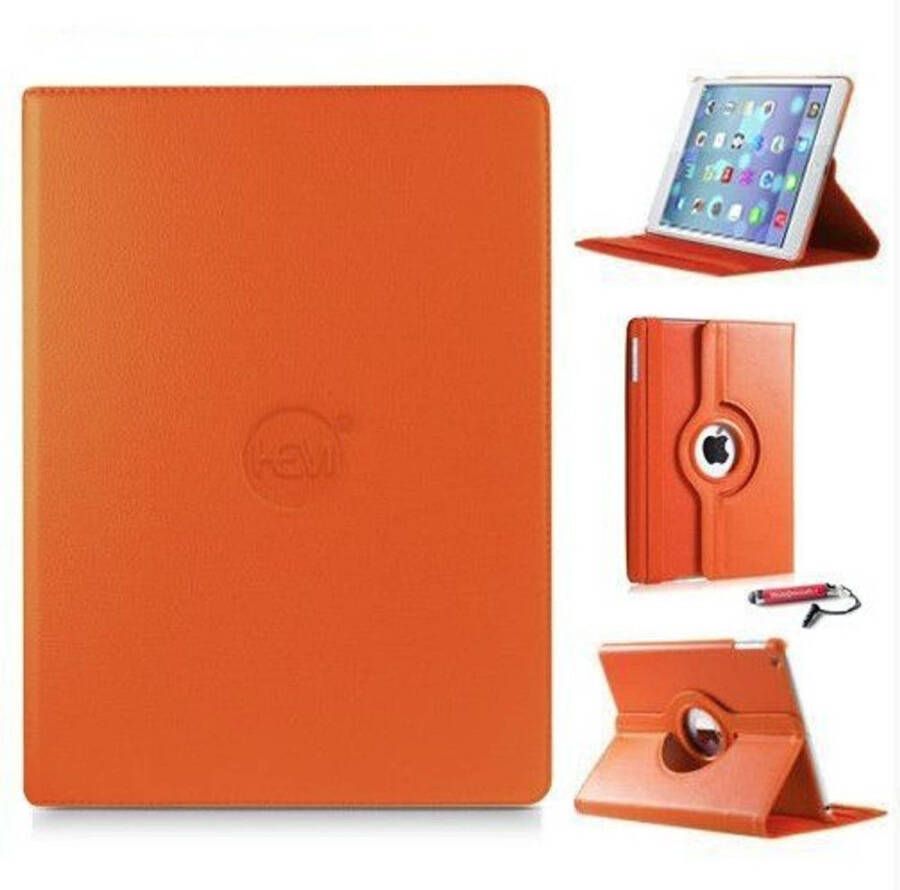 HEM iPad Hoes geschikt voor iPad Mini 1 2 3 Oranje Draaibare Hoes iPad Mini 1 2 3 hoes Met Stylus Pen