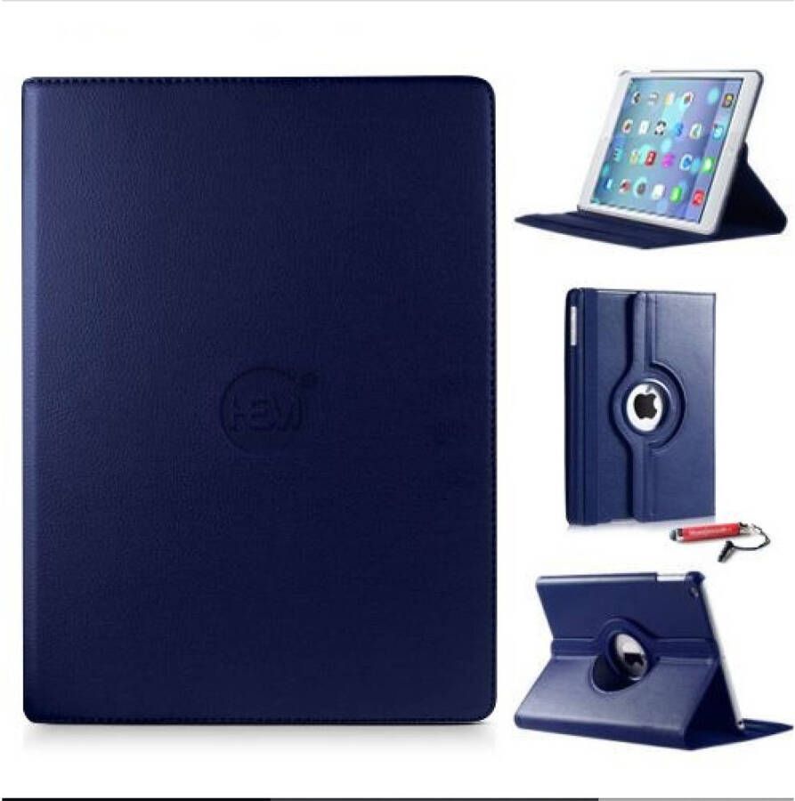 HEM iPad Hoes geschikt voor iPad Pro 11 inch 2020 2021 2022 Donkerblauw 11 inch Draaibare hoes Met Stylus pen