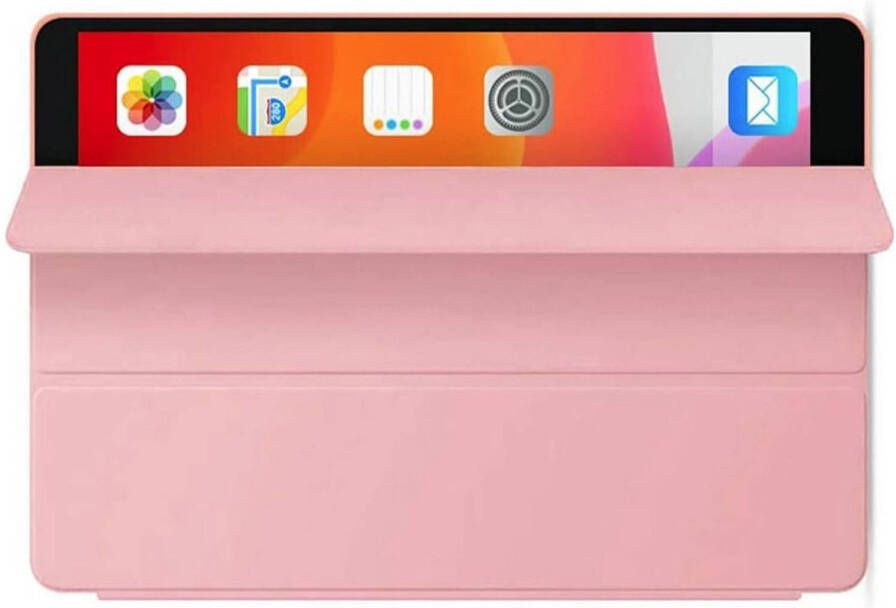 HEM Siliconen iPad Hoes geschikt voor iPad Pro 12.9 (2018 2020 2021 2022) 12.9 inch Rose Draaibare Autowake Cover