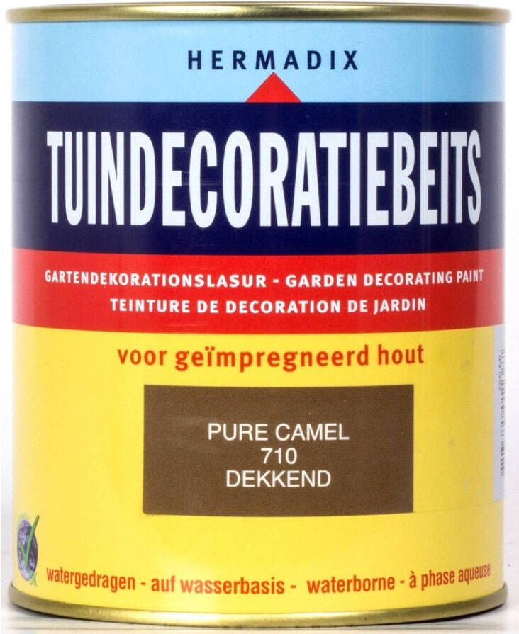 Hermadix Tuindecoratiebeits Dekkend Pure Caramel 0 75liter
