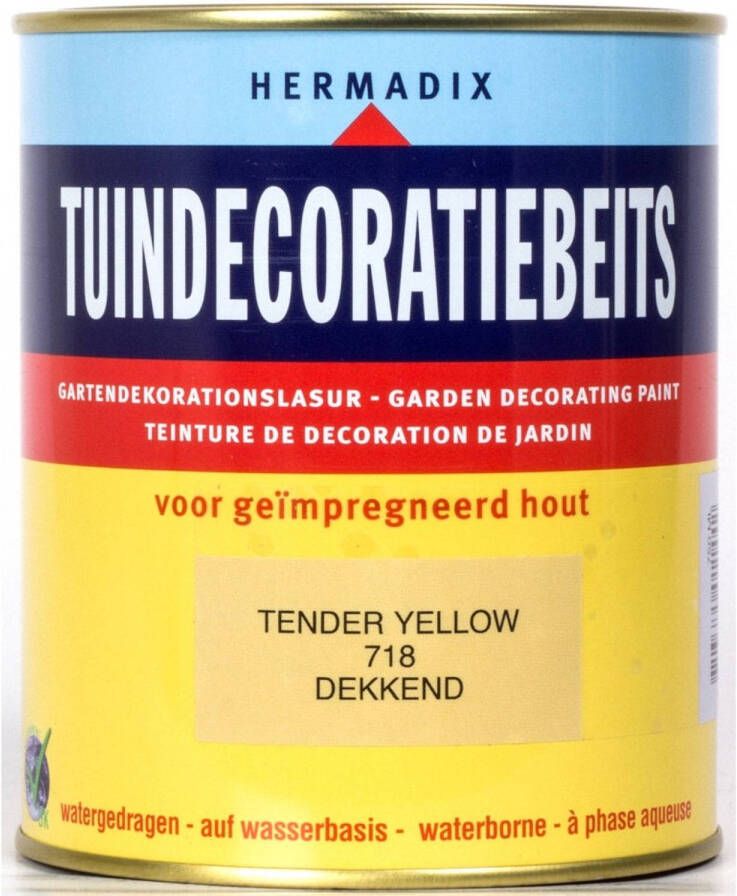 Hermadix Tuindecoratiebeits Dekkend Tender Yellow 0 75liter