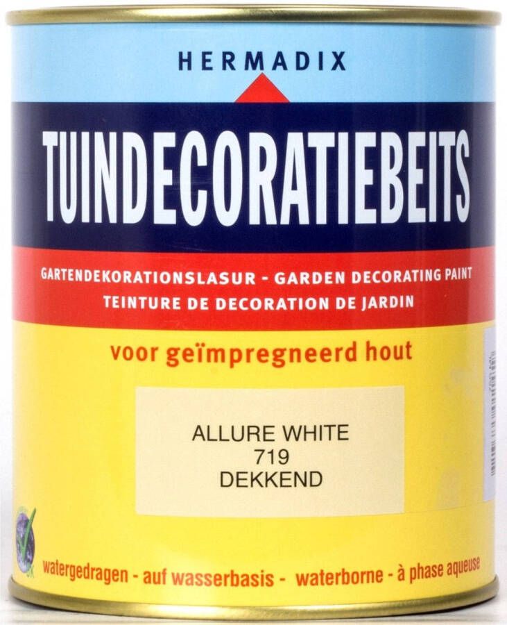 Hermadix Tuindecoratiebeits Dekkend Allure White 0 75liter