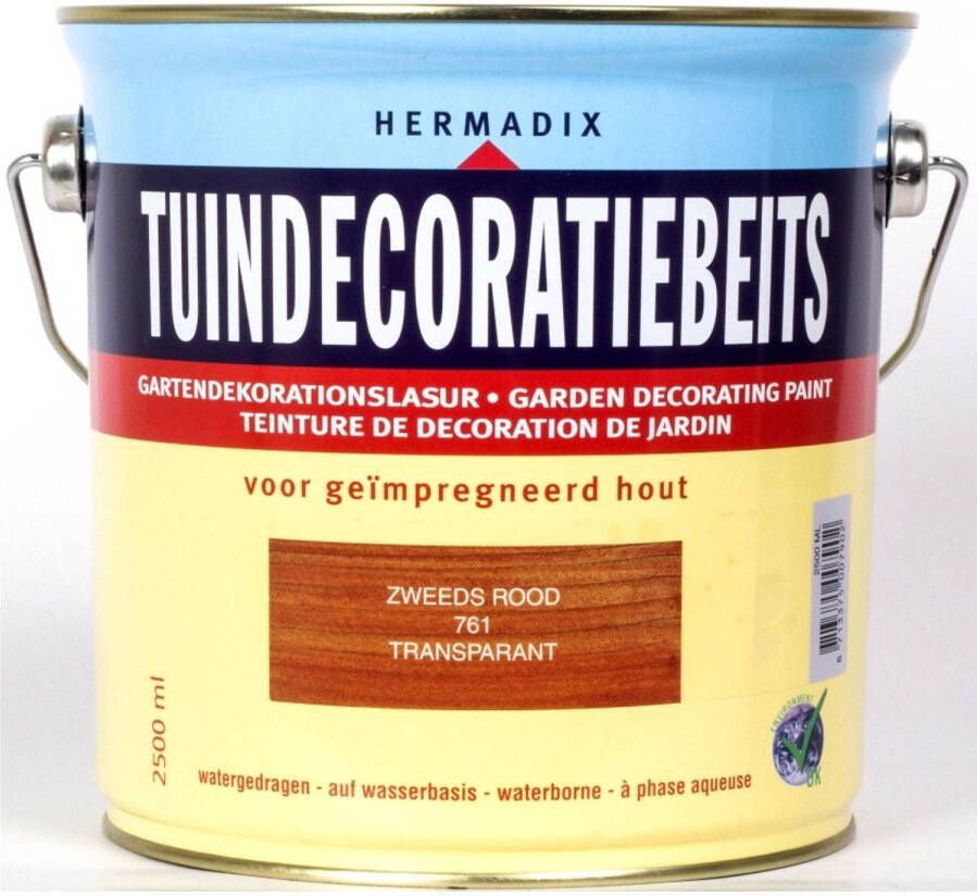 Hermadix Tuindecoratiebeits Dekkend Zweeds Rood 2 5 Liter