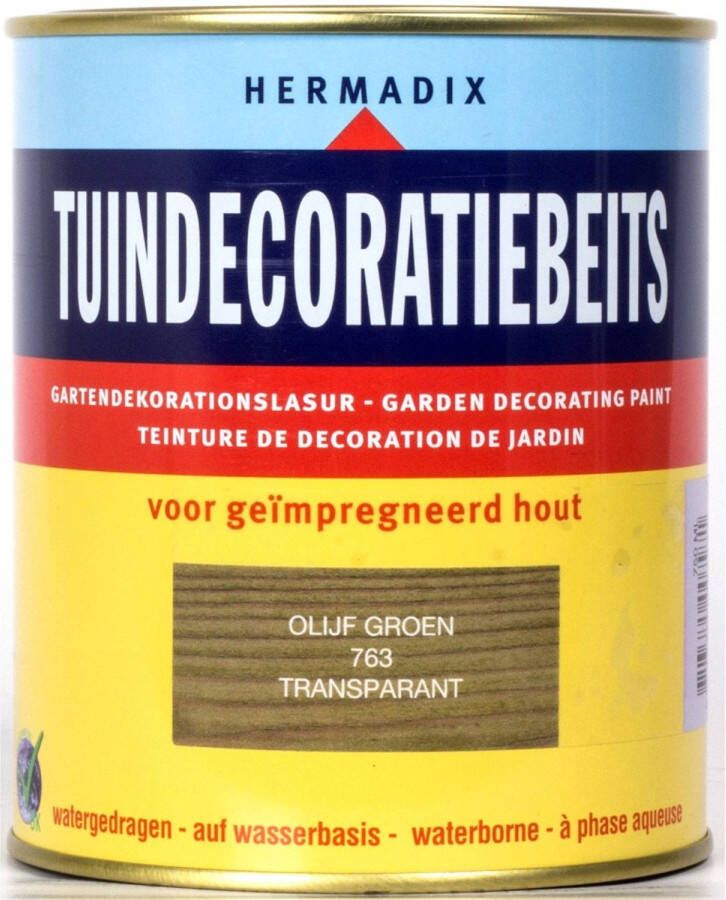 Hermadix Tuindecoratiebeits Dekkend Olijf Groen0 75liter