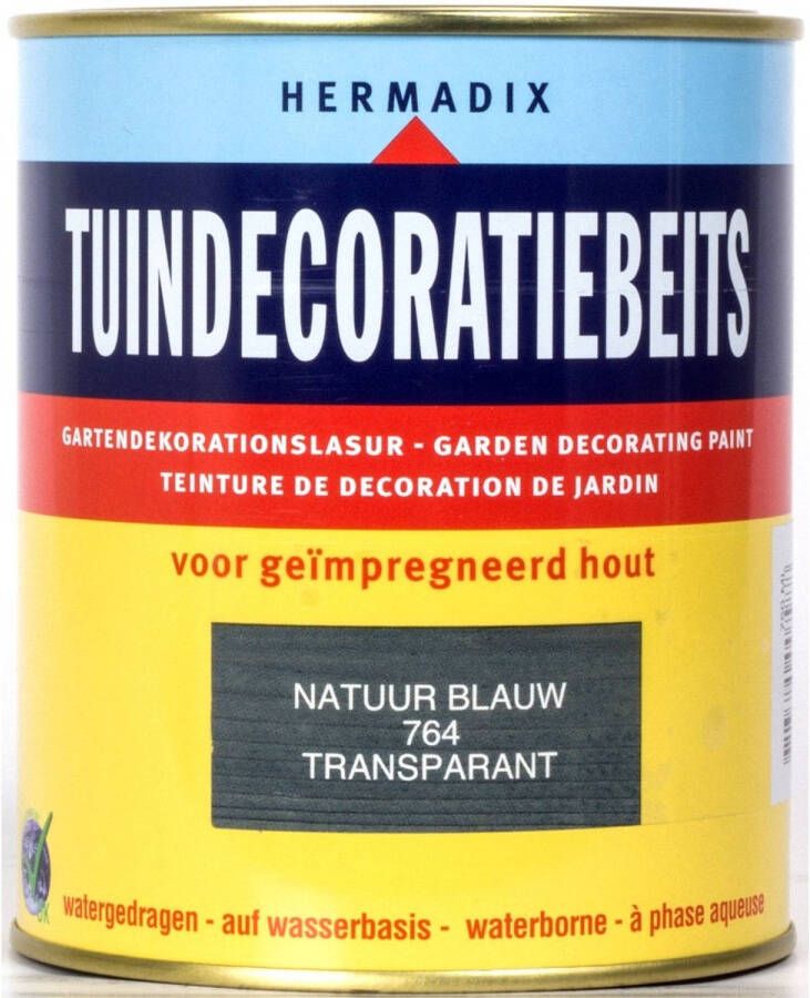 Hermadix Tuindecoratiebeits Dekkend Natuur Blauw 0 75liter