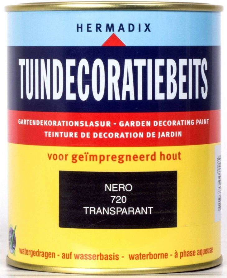 Hermadix Tuindecoratiebeits Dekkend Nero 0 75liter