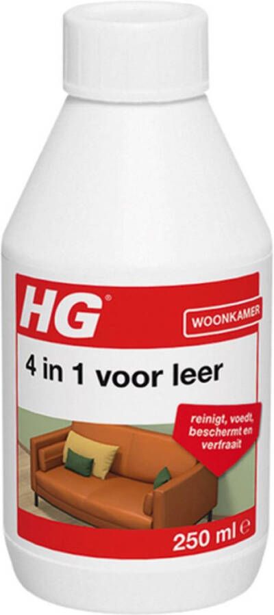 HG 4 in 1 voor leer Reinigt voedt beschermt en onderhoudt leer 2 Stuks !