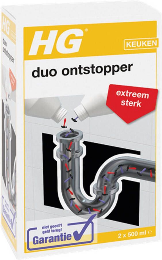 HG duo ontstopper afvoer 2 x 1 L