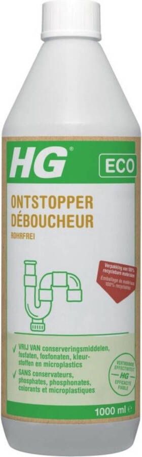 HG ECO ontstopper 1L 2 Stuks! ecologische ontstopper duurzame krachtige ontstopper