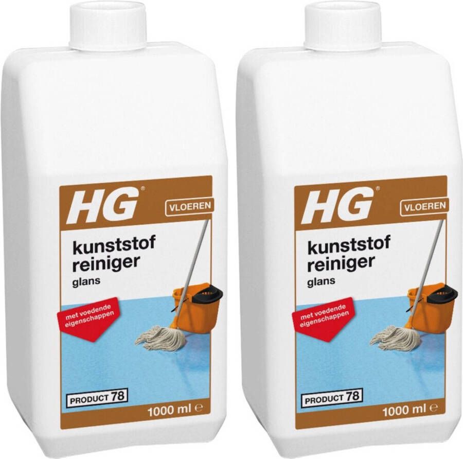 HG Kunststof Reiniger Glans Glansreiniger Voedend 500ml 2 stuks!