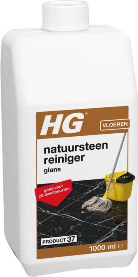 HG natuursteenreiniger glans (product 37) 1L voor regelmatig gebruik van marmer en kalkhoudend natuursteen 2 stuks!