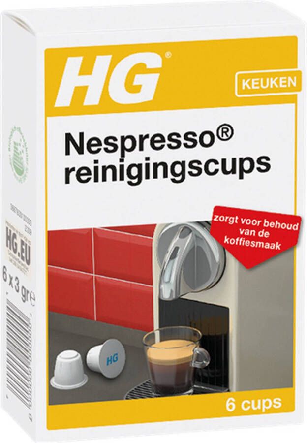 HG Nespresso reinigingscups 2 Stuks