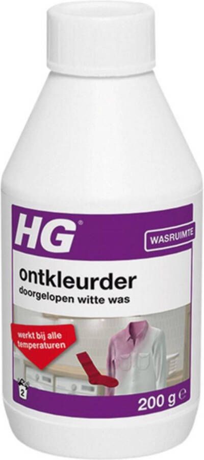 HG ontkleurder voor doorgelopen witte was Herstelt verkleuring 2 Stuks !