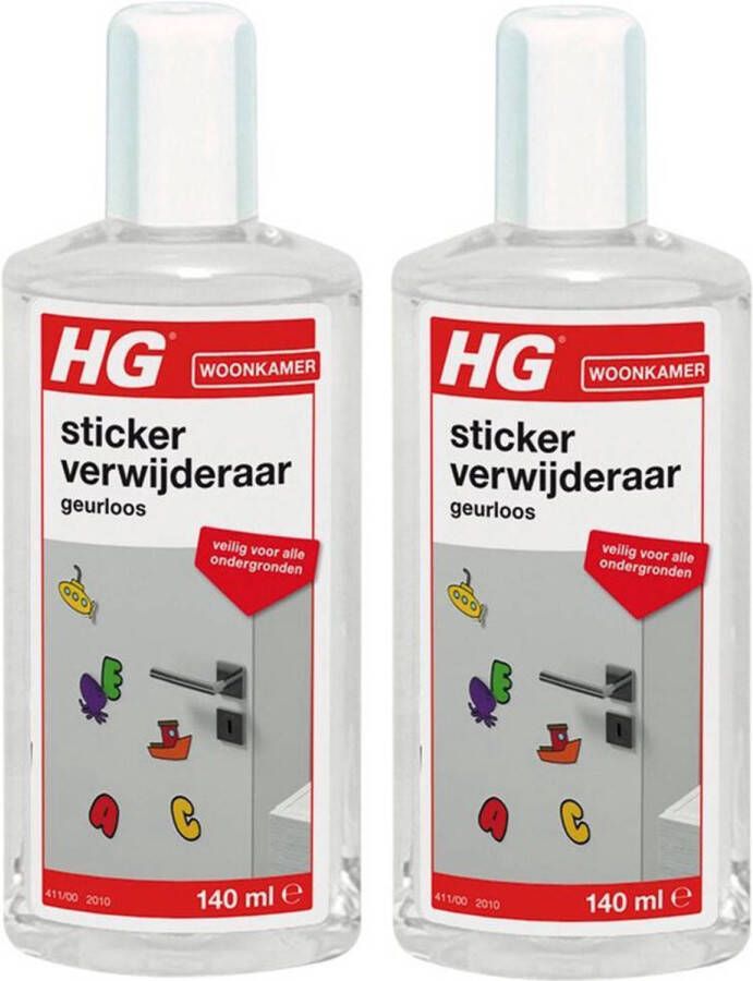 HG Stickerverwijderaar Geurloos 140ml 2 stuks!