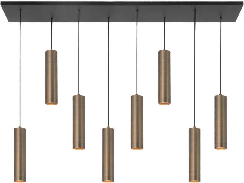 Highlight Hanglamp Perugia 8 lichts L 115 cm brons zwart