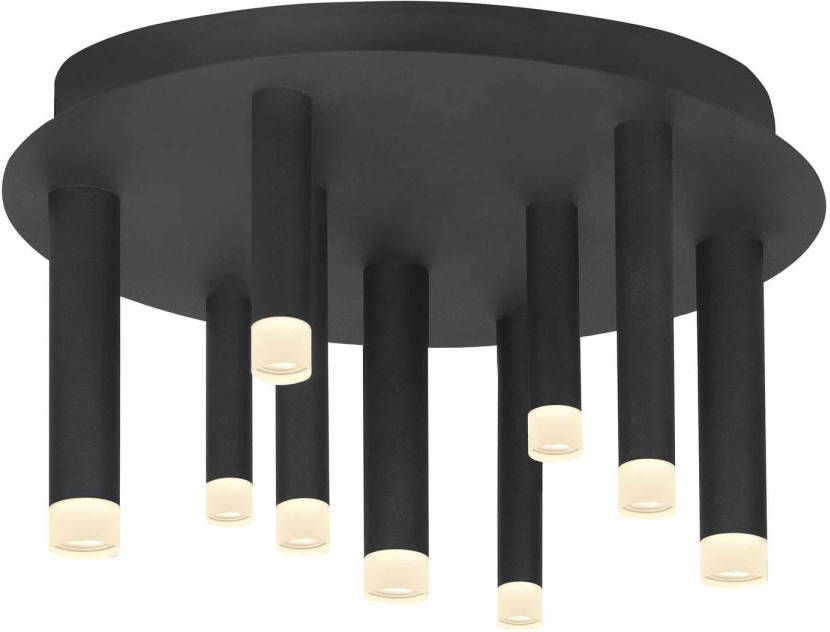 Highlight Plafondlamp Tubes 9 lichts Ø 40 cm zwart