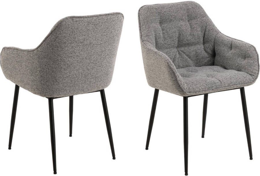 Giga Living Eetkamerstoel Met Armleuning Zion Monza Grijs