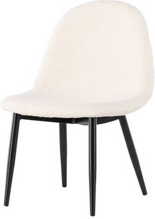 Hioshop 2 x Polar eetkamerstoel teddy voor kinderen wit.