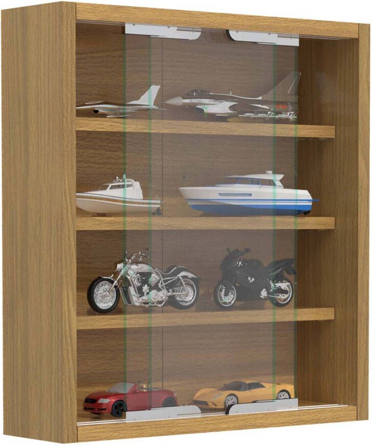 Vcm Houten Glas Hangende Vitrine Wandvitrine Collector's Deco Vitrine Agisa S