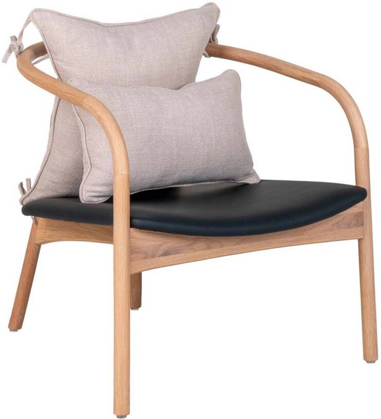 Hioshop Alberca fauteuil naturel zwart.