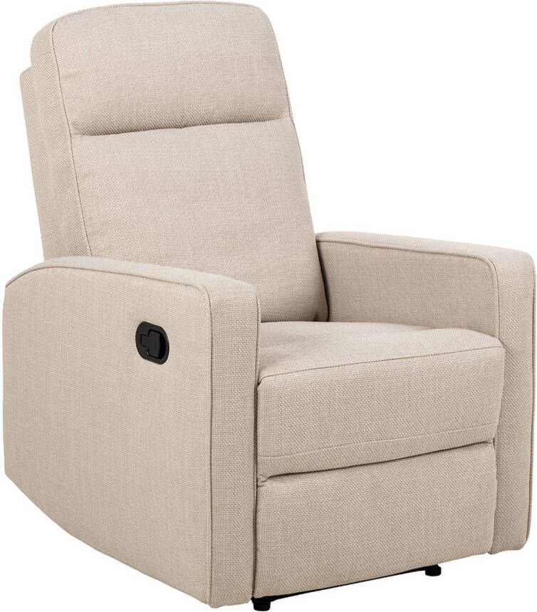 Hioshop Amala fauteuil recliner met voetsteun beige.