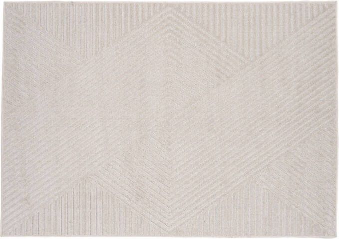 Hioshop Aron vloerkleed 340x240cm wit.