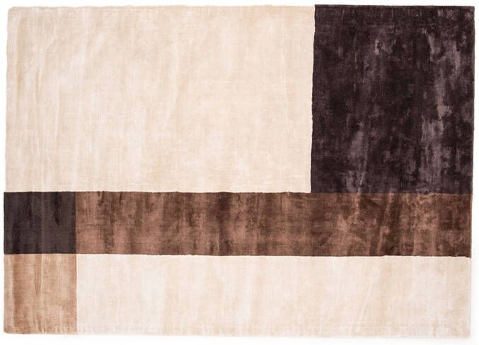 Hioshop Arvid vloerkleed 230x162cm bruin.