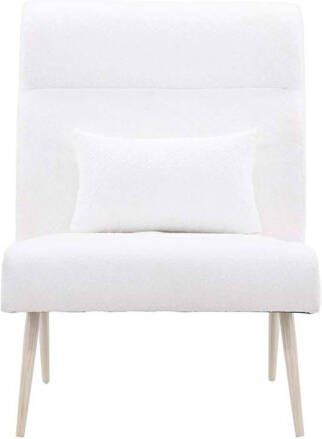 Hioshop Bloom fauteuil wit.