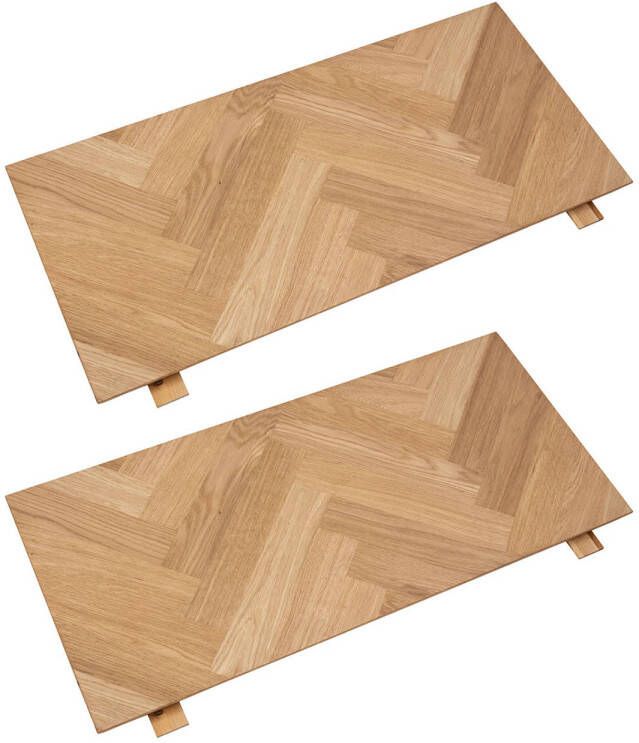 Fyn Brips eetkamertafel verlengbladen voor eettafel 2 stk. á 95x45 cm eikenfineer.