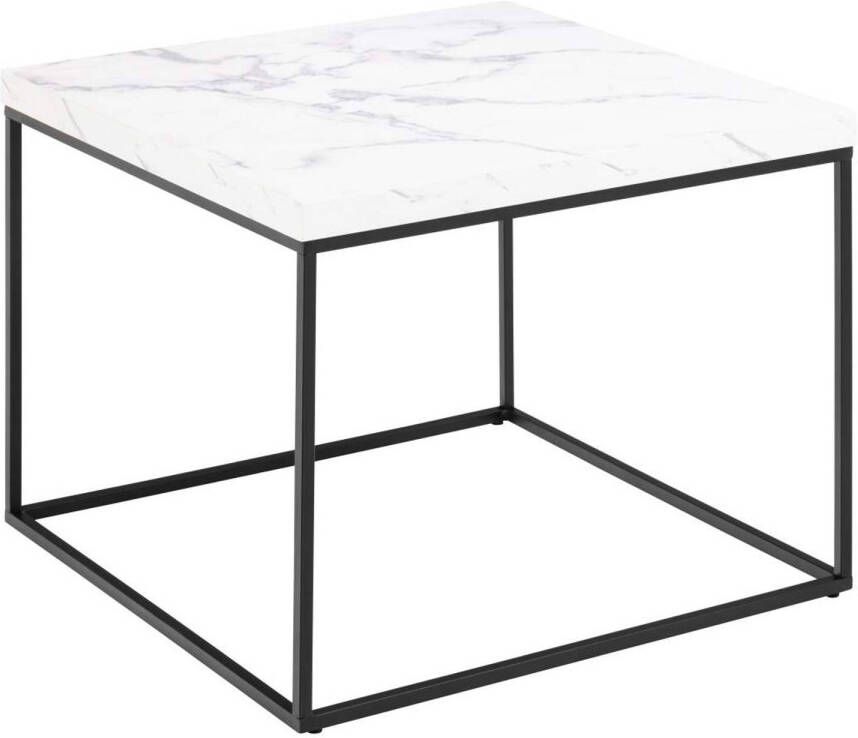 Bendt Salontafel Maresa Marmerlook 60 x 60cm Wit Vierkant