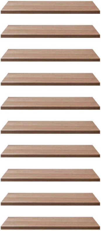 Hioshop Coris 1 plankenpakket naar kledingkast met 10 losse planken eiken decor. ALLEEN planken.