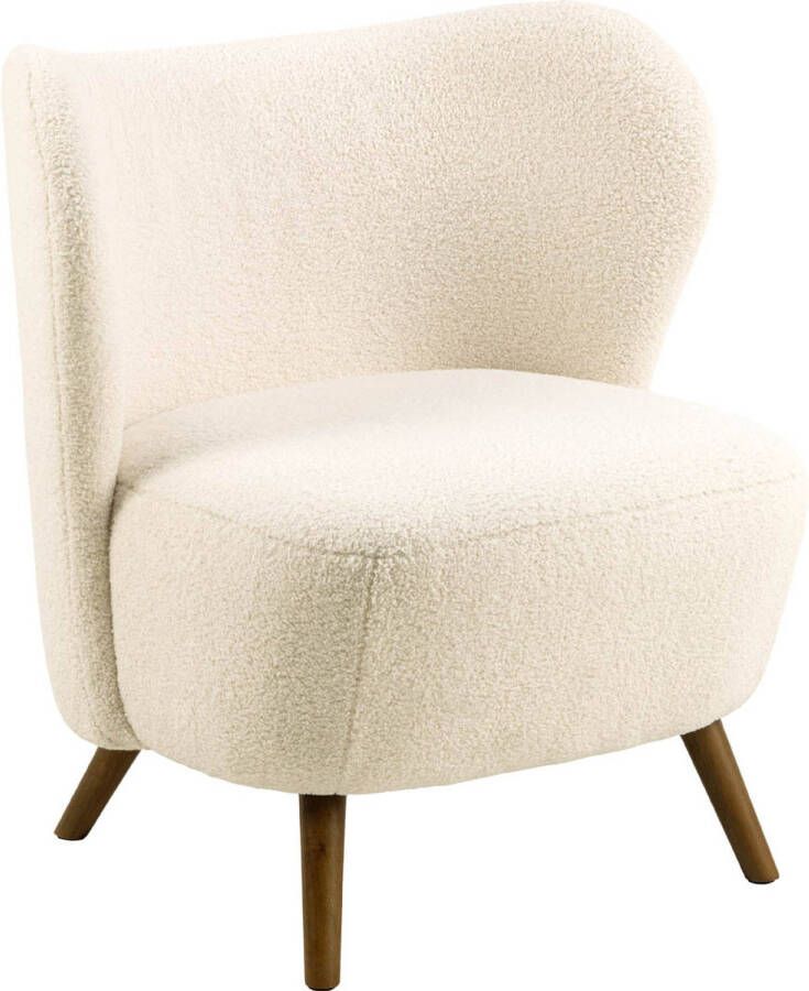 Giga Living Fauteuil Beige Teddy 76x73x82cm Fauteuil Roche