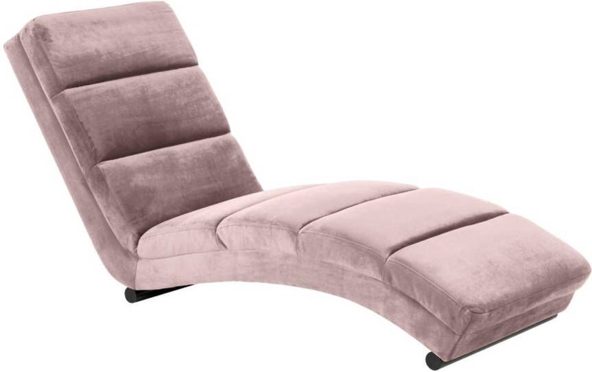 Hioshop Curve chaise longue velours oudroze.