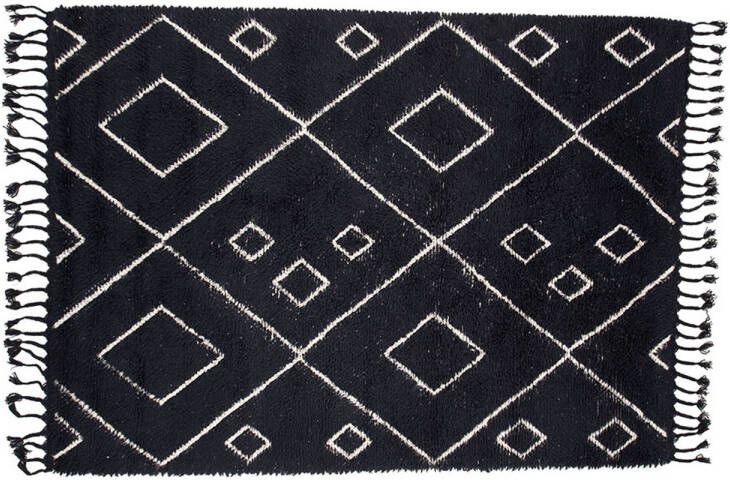 Hioshop David vloerkleed 350x252cm zwart.