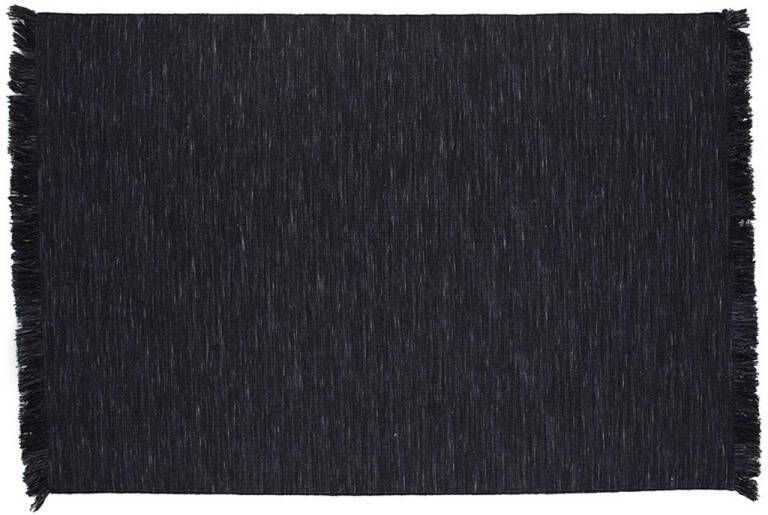 Hioshop Elton vloerkleed 300x202cm zwart.