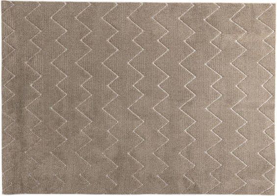 Hioshop Fia vloerkleed 290x200cm bruin.