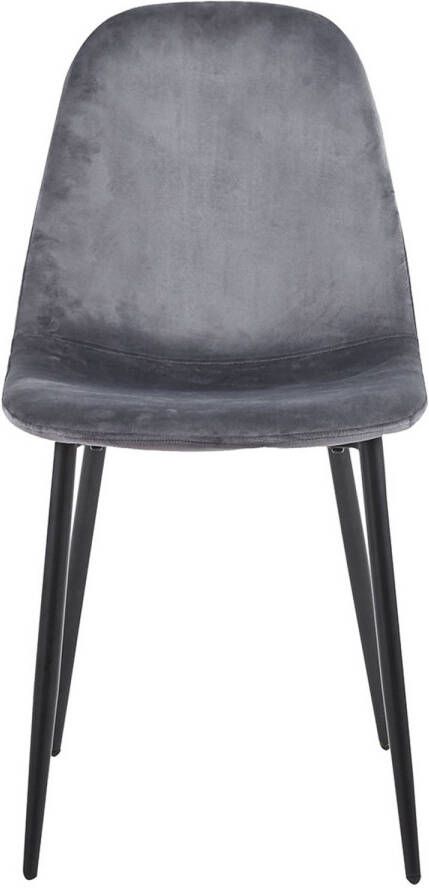 Hioshop Fiolo1 eetkamerstoel lichtgrijs.