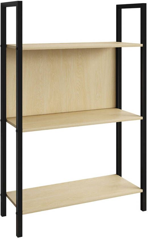 Hioshop Flakos3 kantoor wandkast eik decor.