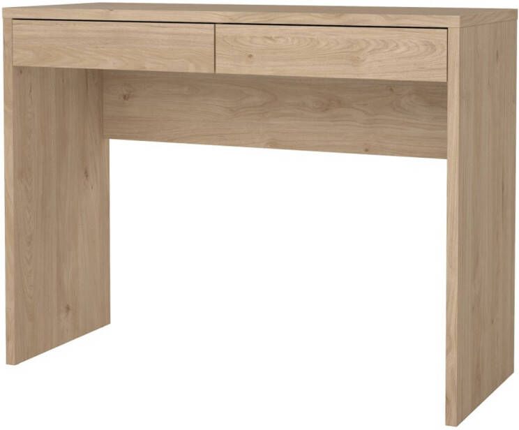 Hioshop FunctionPlus bureau met wandkast 2 laden okkernoot decor.