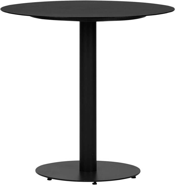 Hioshop Hector Tuintafel Ø70 Cm Zwart.