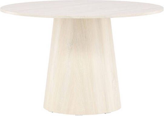 Nohr Ronde Eettafel Mikeisha 120cm Whitewash Japandi