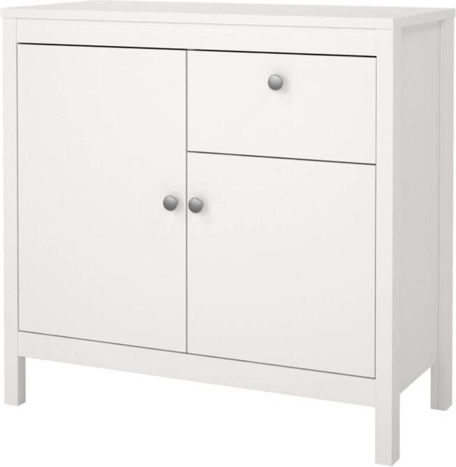 Hioshop Madrid dressoir 2 deuren 1 lade wit.