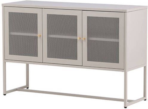 Hioshop Malla dressoir 3 deuren beige.