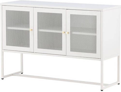 Hioshop Malla dressoir 3 deuren wit.